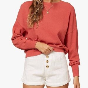 NEW O’Neill Shoreward Drop Shoulder Lightweight Knit Sweater Slouchy Fit Size M